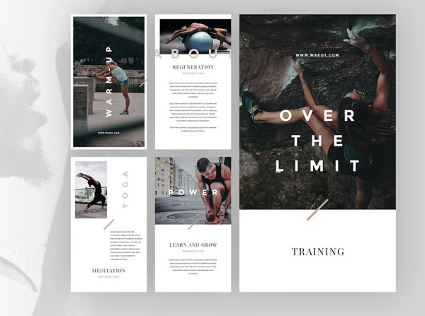 Workout Fitness Social Media Templates