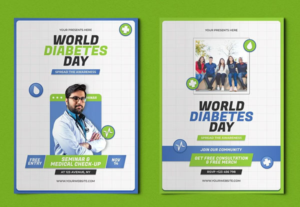 World Diabetes Day Flyer Template