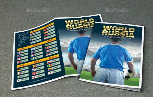 World Soccer Cup Schedule Brochure