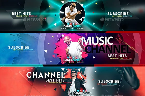 YouTube Music Party Banners