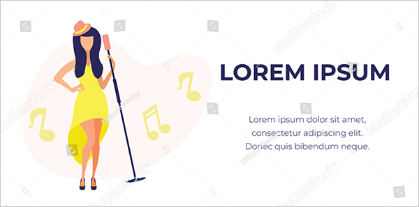 Young Woman Singing Talent Show Brochure