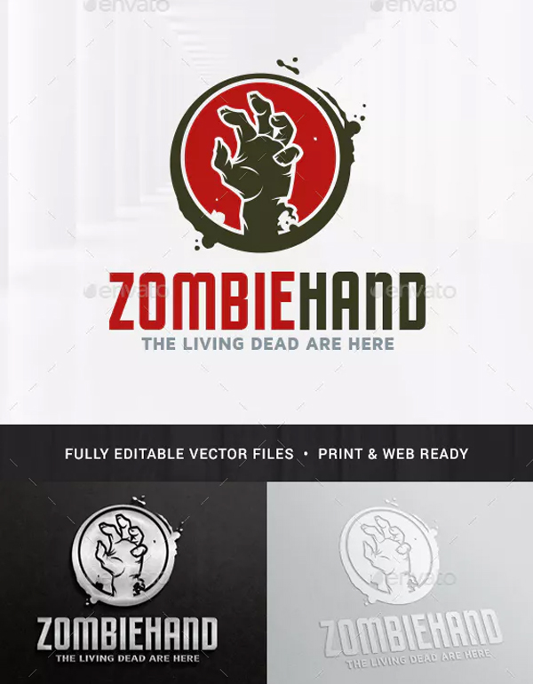 Zombie Hand Logo Template