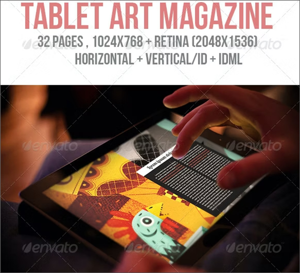 iPad & Tablet Art Magazine Template