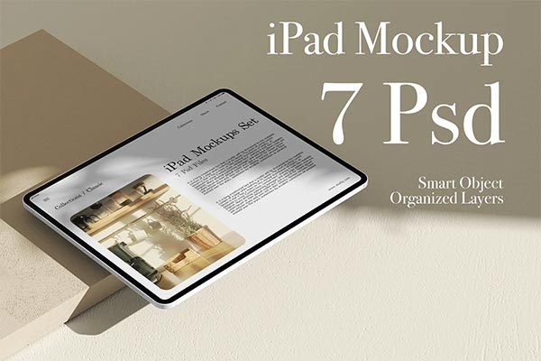iPad Mockup 7 Psd Files