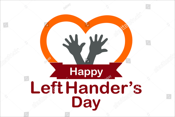 Left Hander's Day Logo Template
