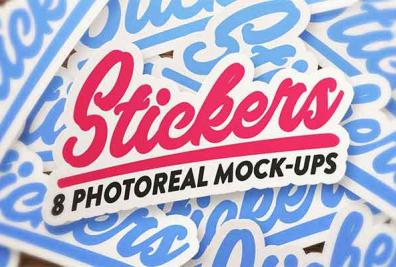 Sticker Mockups, Funny Icons
