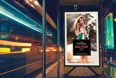 Free bus stop mockups