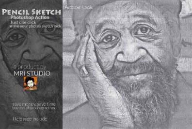Pencil Drawing Photoshop Actions