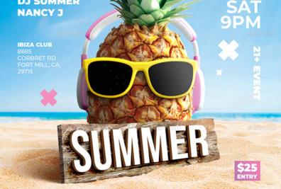 Beach flyer templates