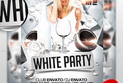White Party Flyer Templates