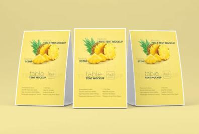 Free Table Tent Mockups