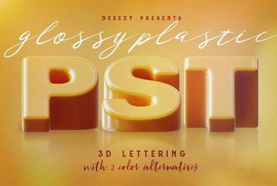 Glossy Text Photoshop Actions