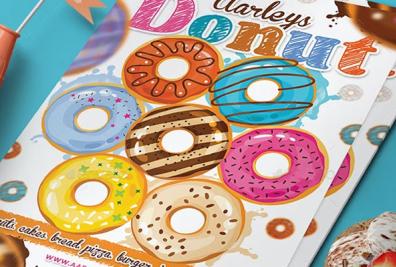 Donut Menu Flyer Templates
