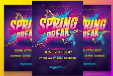 Spring Break Flyer Templates