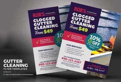 Gutter Cleaning Flyer Templates