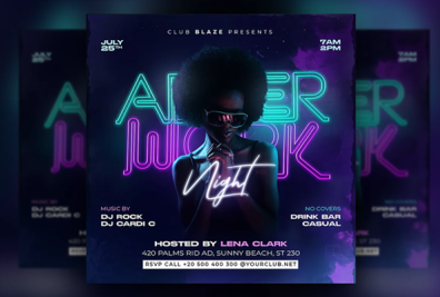 Female DJ Flyer Templates