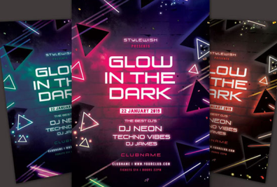 Glow Flyer Templates