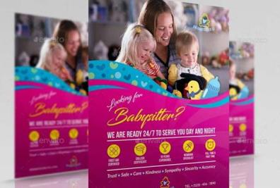 Baby Sitting Flyer Templates