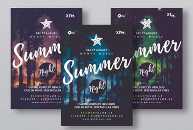 Editable Summer House Party Flyer Templates
