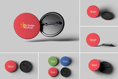 Pin Badge Button Mockups