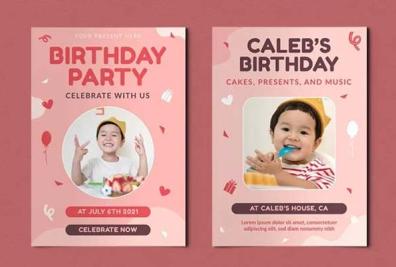 Sample Birthday Party Flyer Templates