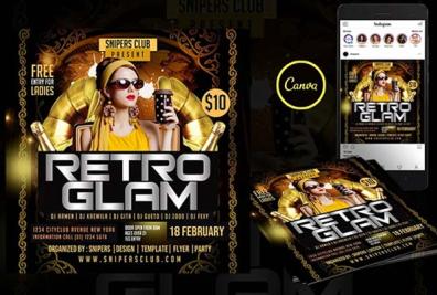 Retro Event Flyer Templates