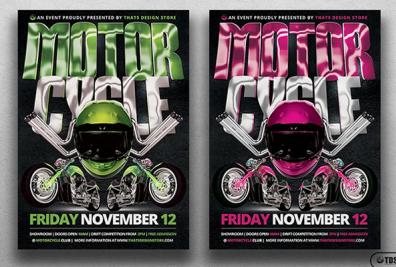Motorcycle Event Flyer Templates