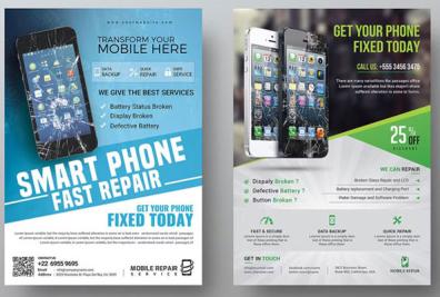 Cellular Repair Flyer Designs