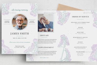 Sample Funeral Program Flyer Templates