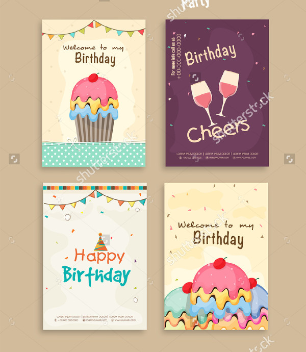 Birthday Abstract Flyer Template