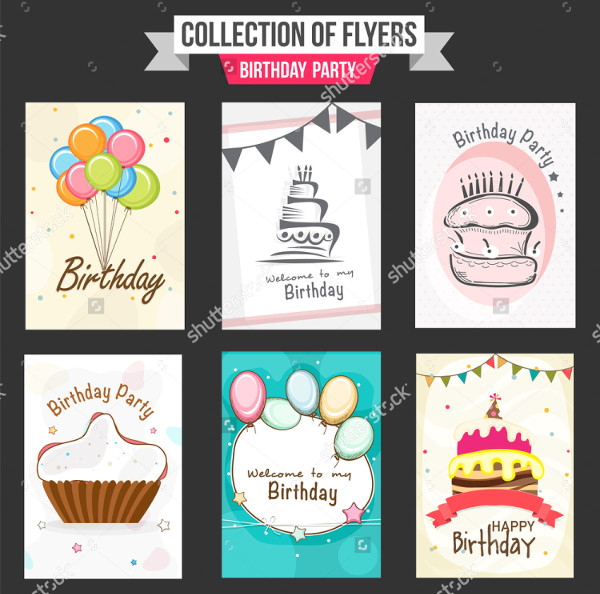 Colorful Collection of Birthday Party Flyers