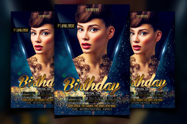 Luxury Birthday Party Ceremony Flyer