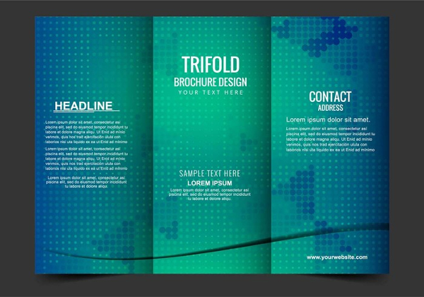 Free Vector Tri-Fold Brochure Design