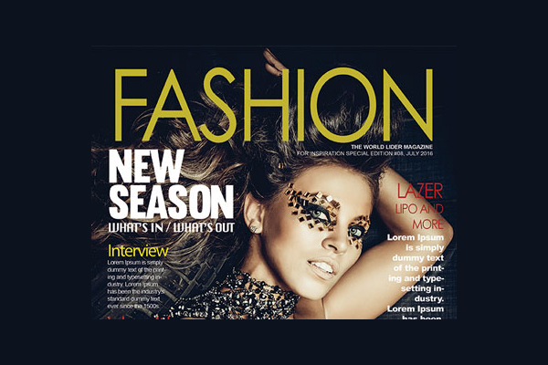 Fashion PSD Magazine Template