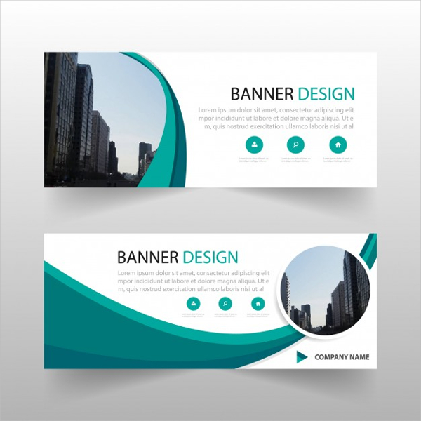 Free Green Circle Abstract Banner Template Design
