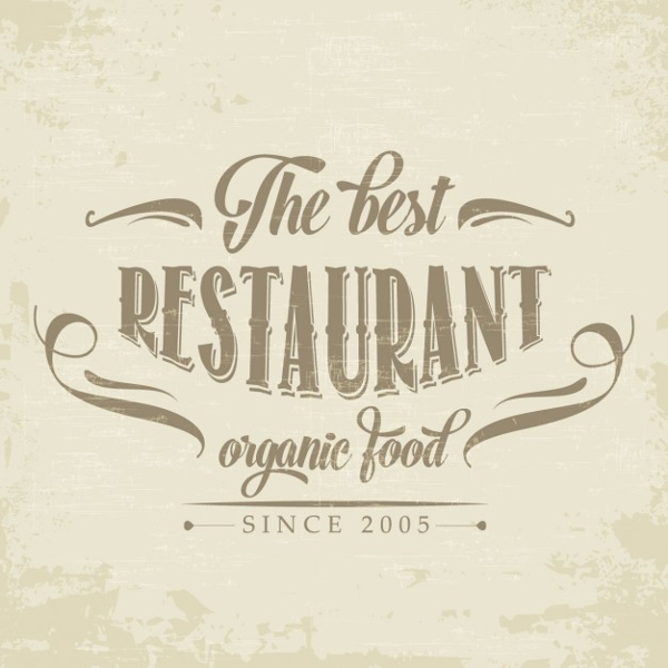 Retro Logo for a Restaurant Free Vector