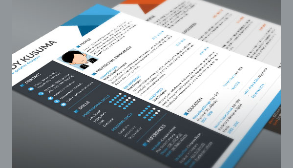 Free Download Single Page Resume Template