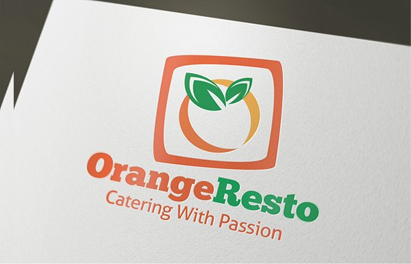 Orange Restaurant Logo Template