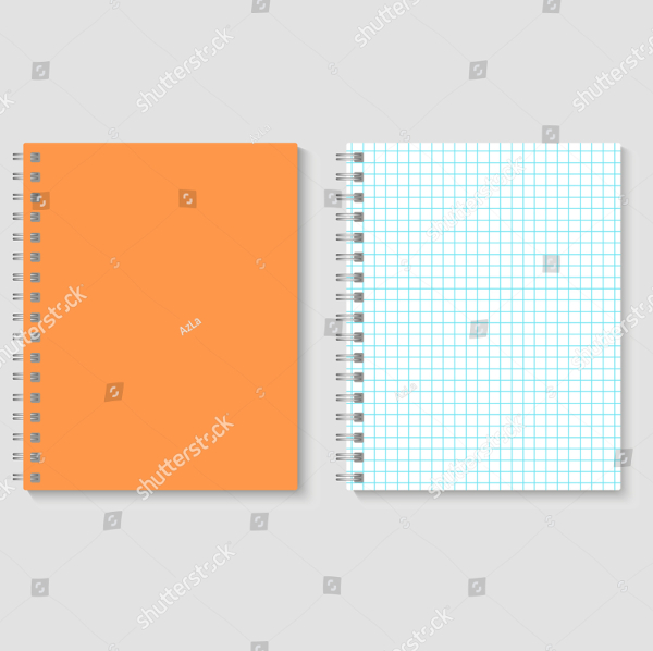 Realistic Blank Notebook Mockup