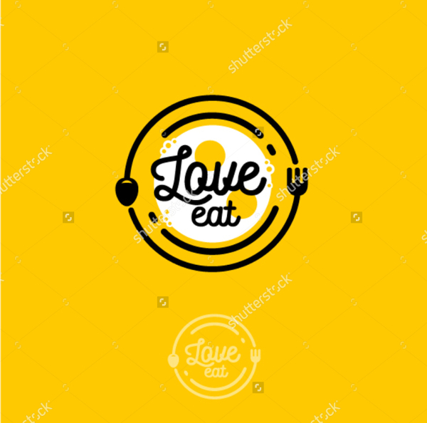 Restaurant Love Logo Template