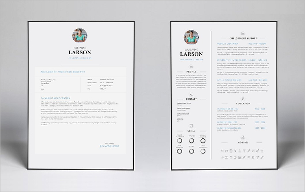 Graphic Design Single Page Resume Template