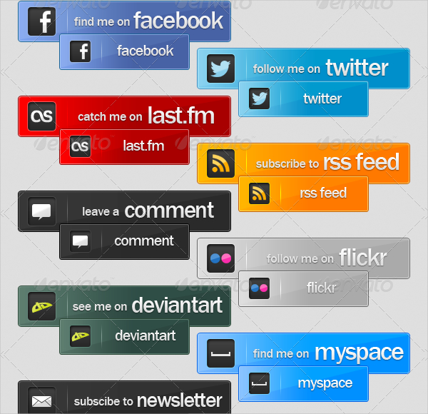 Web Social Buttons Pack