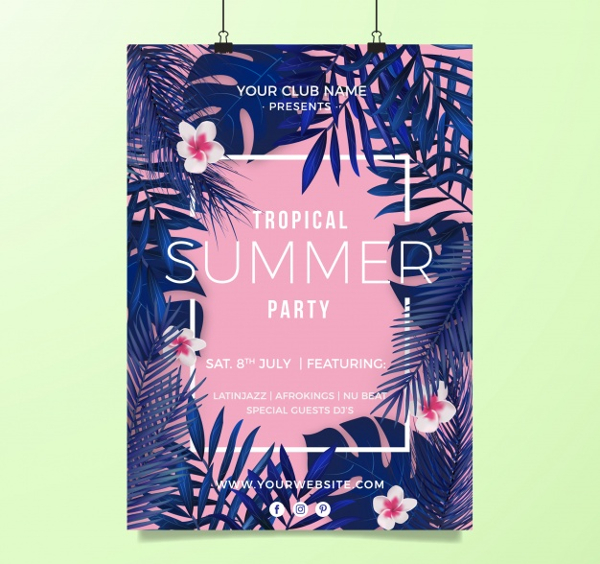 Summer Tropical Music Festival Poster