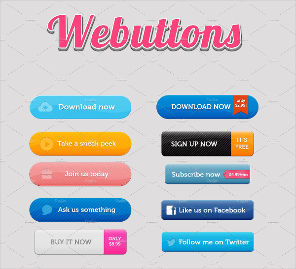 Web Colorful Buttons