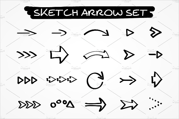 Vector Curved Arrow Icons Buttons