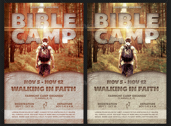 Youth Bible Camp Flyer Template