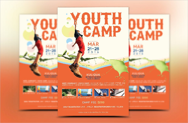 Best Youth Camp Design Flyer Template