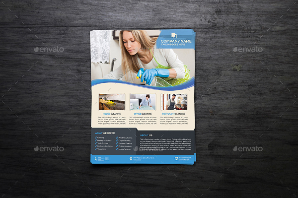 Popular Cleaning Services Flyer Template