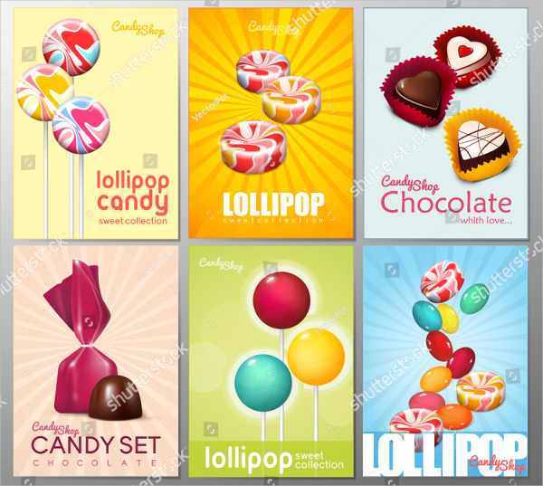 Colorful Candy Product Brochure Set