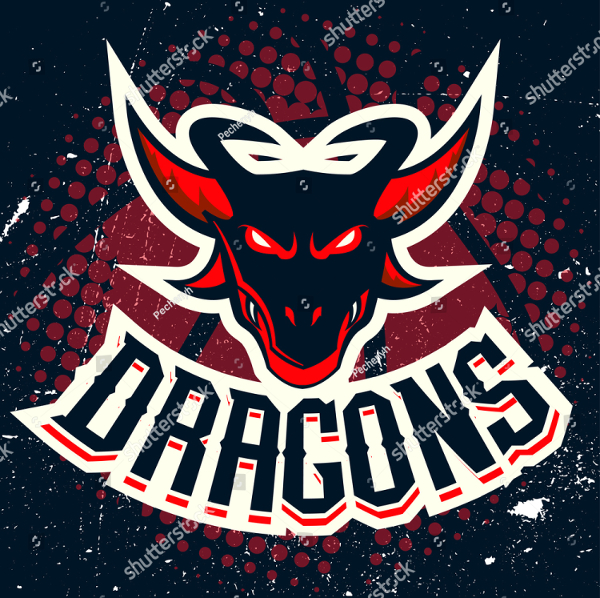 Dragon Sports Logo Template Design
